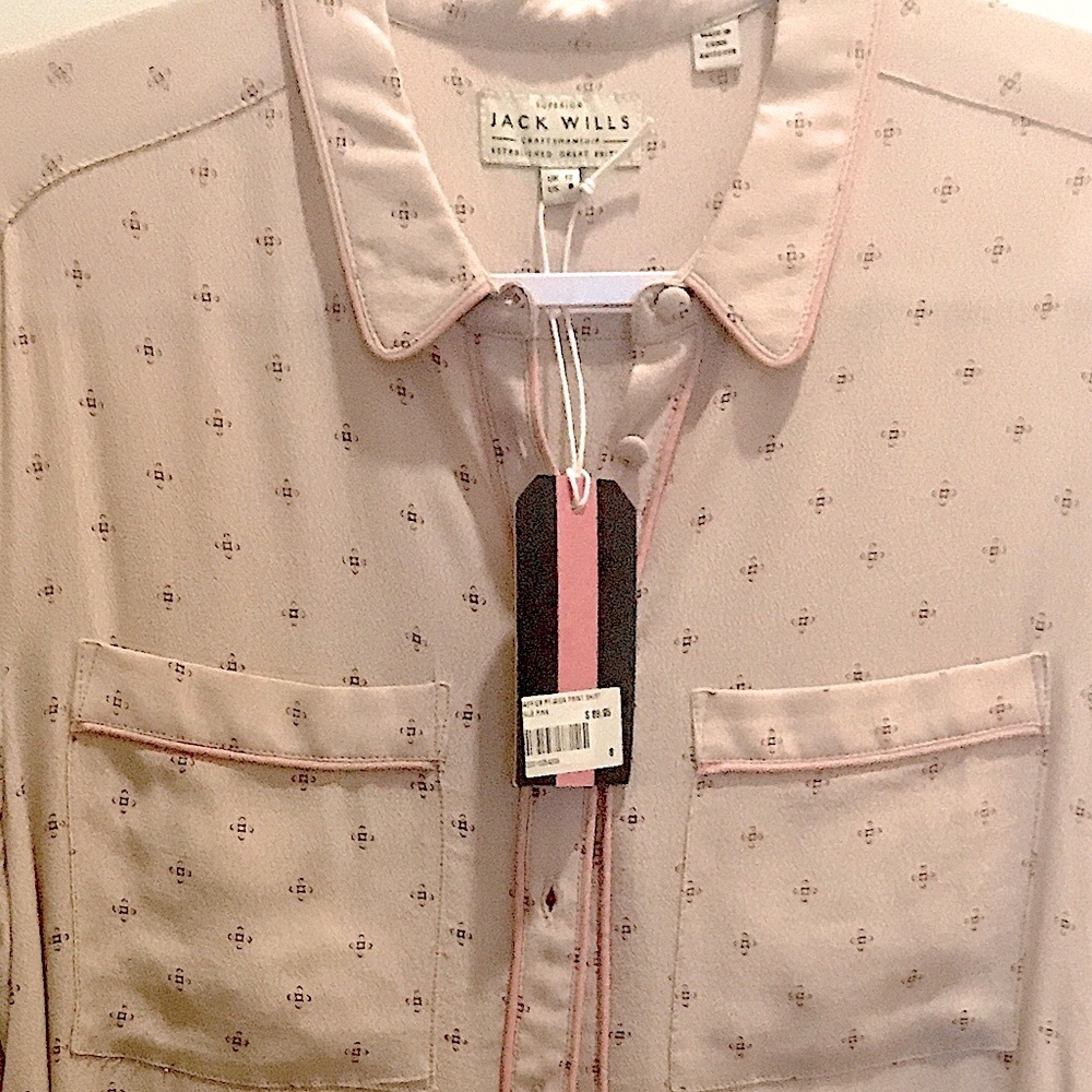 Jack Wills Print Blouse Size 8 NWT’s